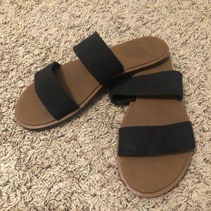 Sanuk Black Sandal Slides